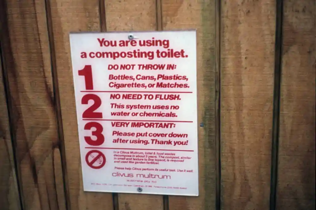 Instructions on how to use a compost toilet.