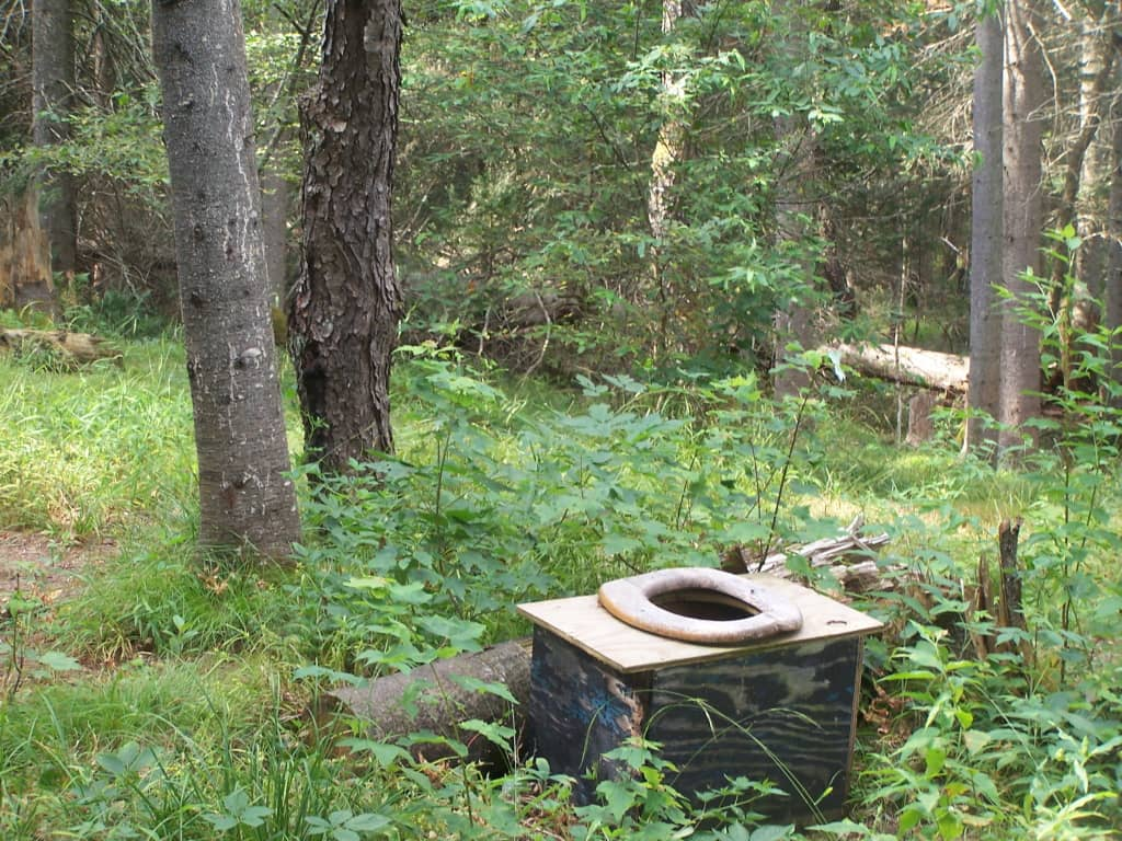 Cedar box toilet